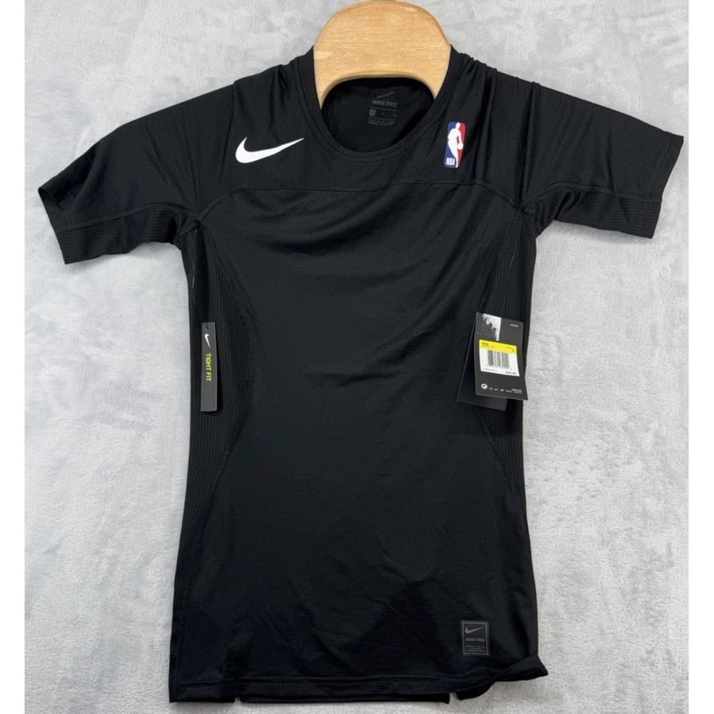 Nike Pro NBA Team Issued HyperCool T-Shirt Tight Fit Black Men's Size S NWT